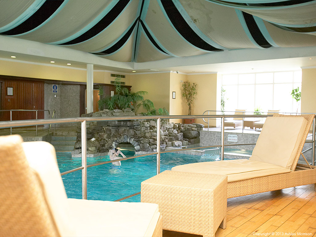 Before & after images of the swimming pool at Mount Juliet Country