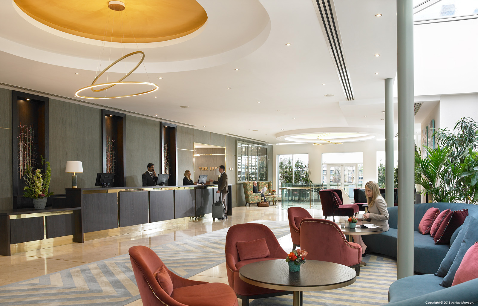 The reception area at Dunboyne Castle Hotel & Spa in County Meath.