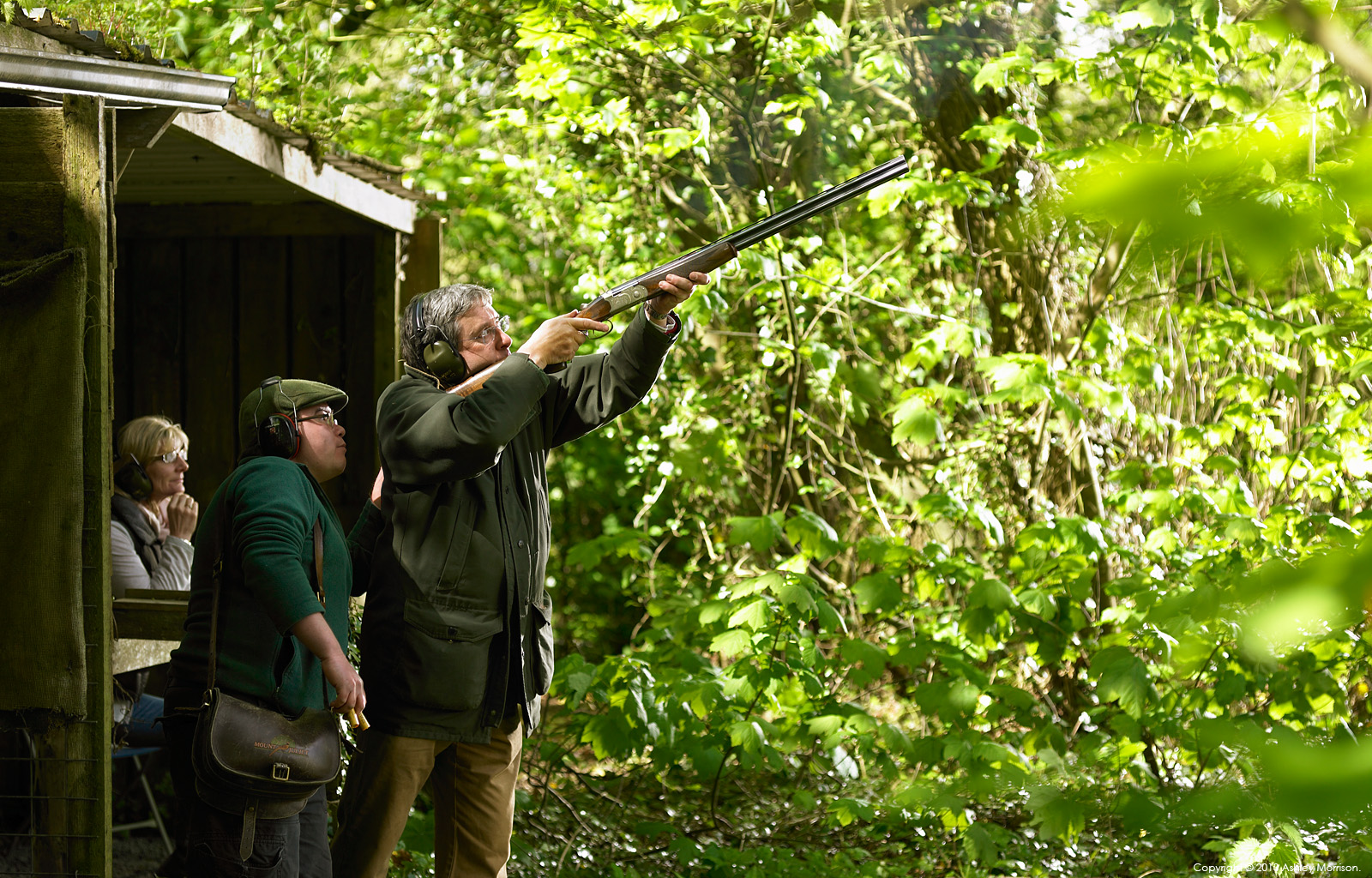 Clay pigeon shooting at Mount Juliet Country Estate in County Kilkenny.