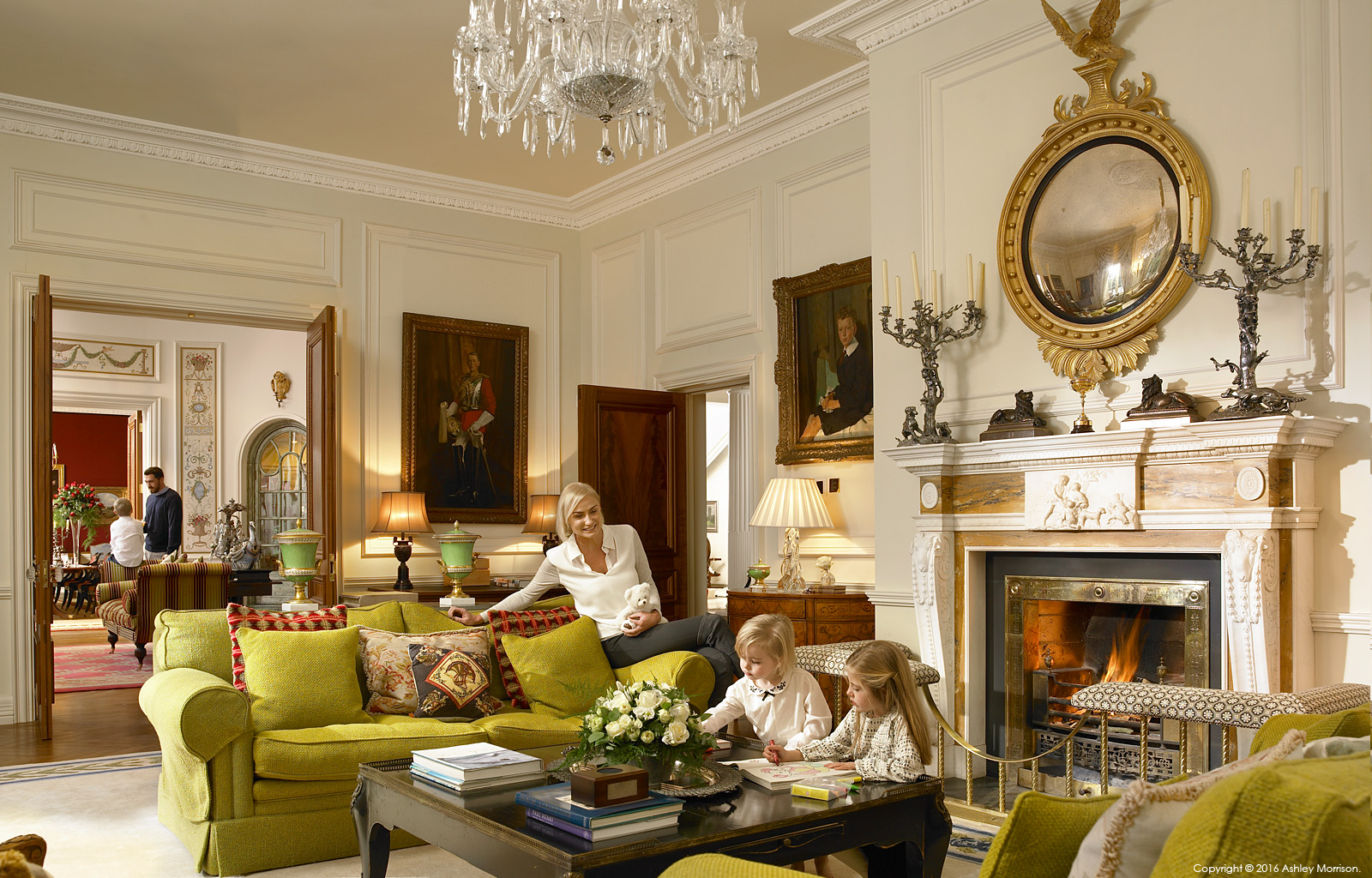 The drawing room in Straffan House at The K Club in County Kildare.